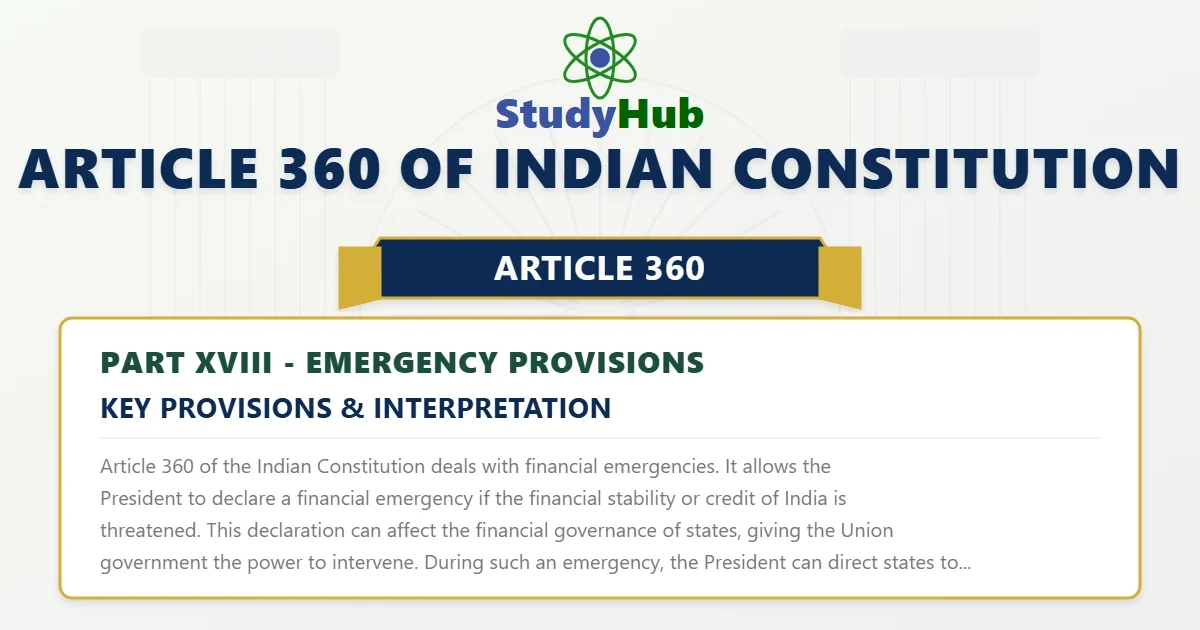 Article 360 of Indian Constitution