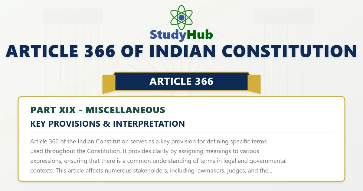 Article 366 of Indian Constitution