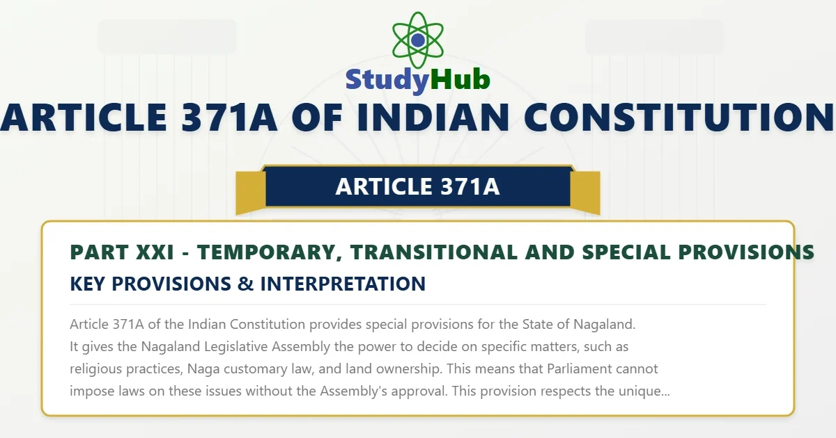 Article 371A of Indian Constitution