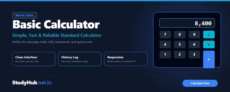Area Calculator Basic Calculator online free