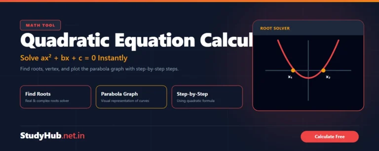 Area Calculator Quadratic Equation Calculator online Free calculator