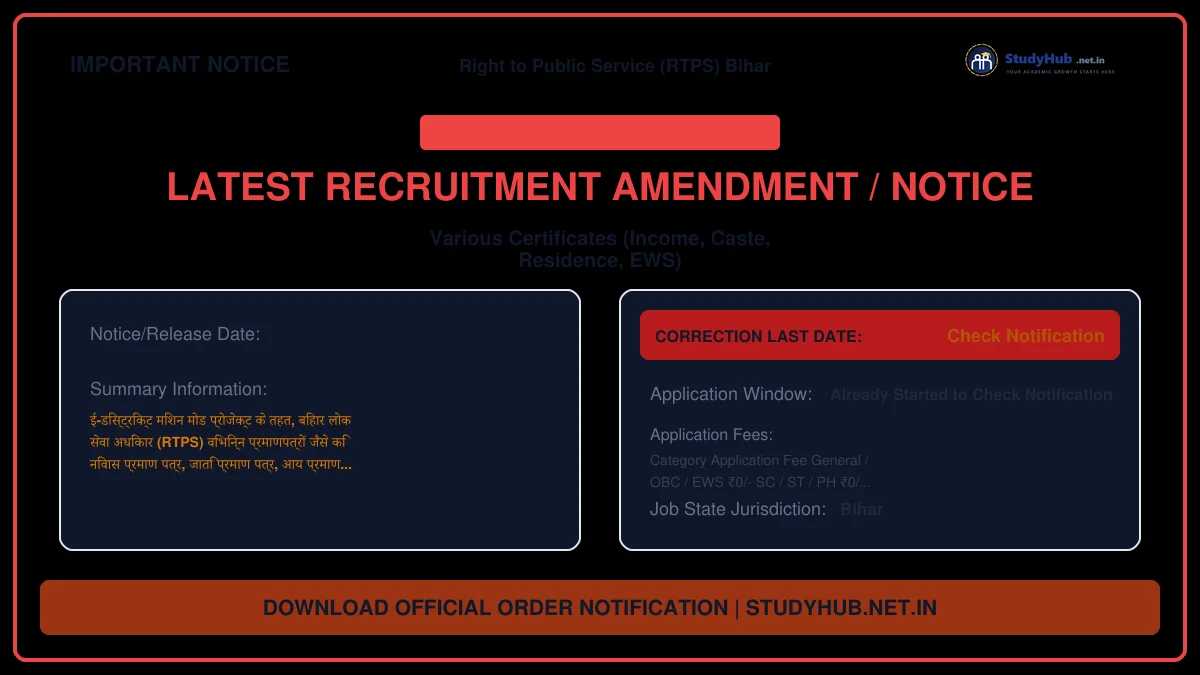 Bihar Income, Cast, Residential Certificate Online Apply & Verification 2026 Bihar Income, Cast, Residential Certificate Online Apply & Verification 2026