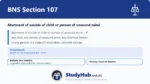 BNS Section 107 Abetment of suicide of child or person of unsound mind
