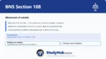BNS Section 108 Abetment of suicide