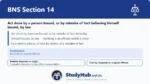 BNS Section 14 Act done by a person bound