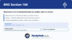 BNS Section 166 Abetment of act of insubordination by soldier