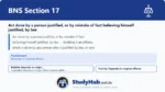 BNS Section 17 Act done by a person justified