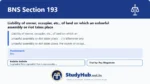 BNS Section 193 Liability of owner