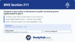 BNS Section 211 Omission to give notice or information to public servant by person legally bound to give it