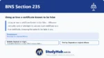 BNS Section 235 Using as true a certificate known to be false