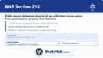 BNS Section 255 Public servant disobeying direction of law with intent to save person from punishment or property from forfeiture