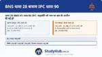BNS 28 स्पष्ट रूप से कहता है कि 'फ्री कंसेंट' (स्वतंत्र सहमति) ही मान्य है। यदि कोई बंदूक की नोक पर