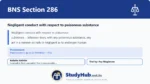 BNS Section 286 Negligent conduct with respect to poisonous substance