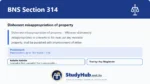 BNS Section 314 Dishonest misappropriation of property