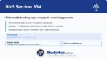 BNS Section 334 Dishonestly breaking open receptacle containing property