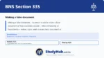 BNS Section 335 Making a false document
