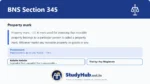 BNS Section 345 Property mark
