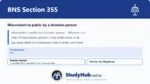 BNS Section 355 Misconduct in public by a drunken person