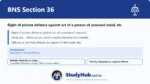BNS Section 36 Right of private defence against act of a person of unsound mind