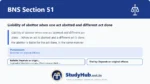 BNS Section 51 Liability of abettor when one act abetted and different act done