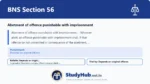BNS Section 56 Abetment of offence punishable with imprisonment