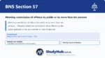 BNS Section 57 Abetting commission of offence by public or by more than ten persons