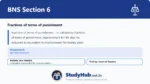 BNS Section 6 Fractions of terms of punishment