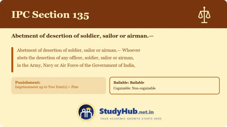 Section (dhara) 135