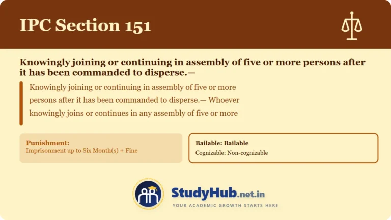 Section (dhara) 151