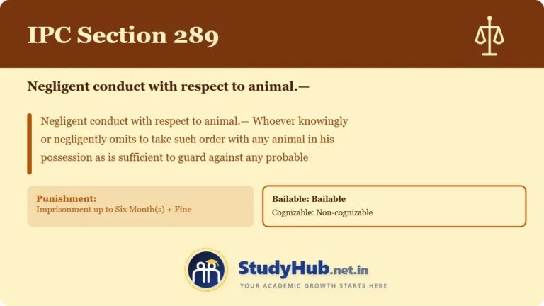 Section (dhara) 289