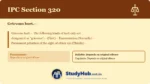 Section (dhara) 320