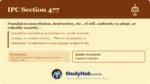 Section (dhara) 477