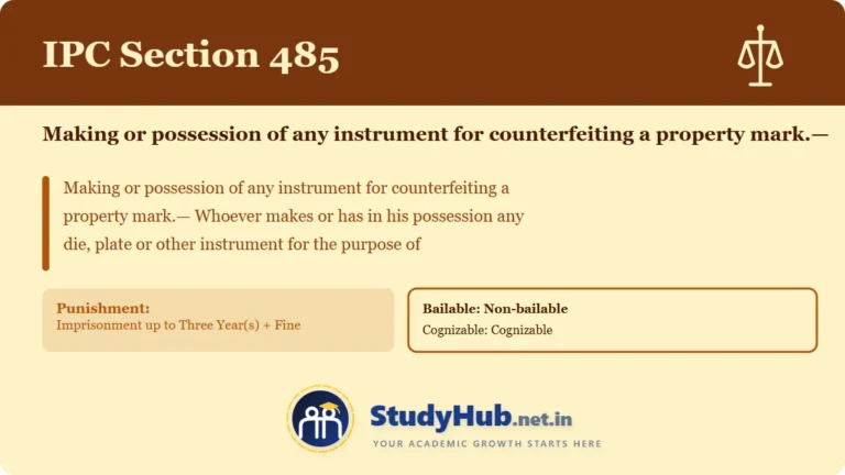 Section (dhara) 485
