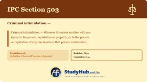 Section (dhara) 503