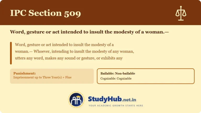 Section (dhara) 509