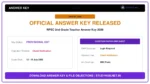 RPSC 2nd Grade Teacher Answer Key 2026