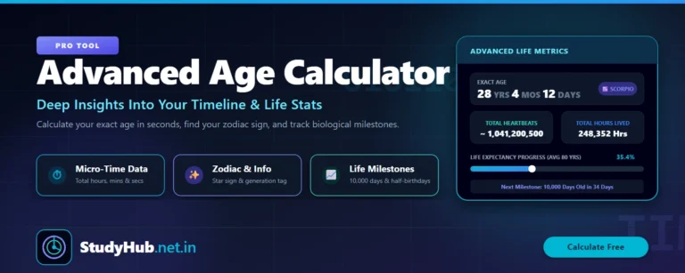Area Calculator Advanced Age Calculator free calculate your age