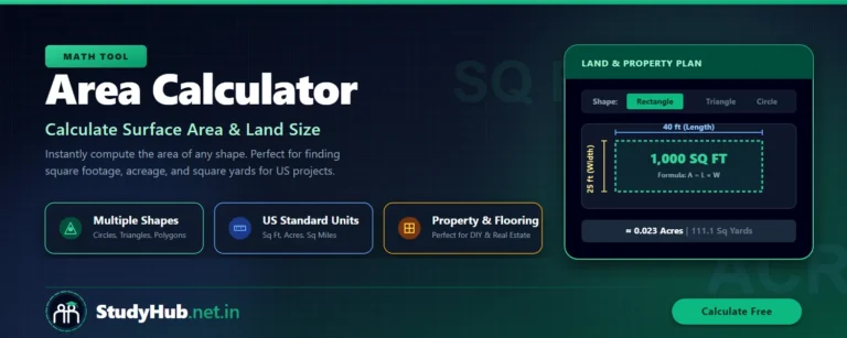Army Body Fat Calculator Area Calculator Instantly compute the area of any shape. Perfect for finding square footage, acreage, and square yards for US projects.