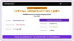 RRB Ministerial & Isolated Category Answer Key 2026