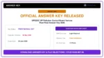 UPSSSC UP Pollution Control Board Various Post Final Answer Key 2026
