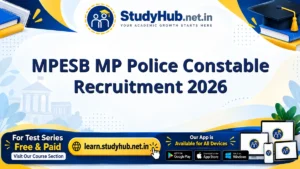MPESB MP Police Constable Recruitment 2026