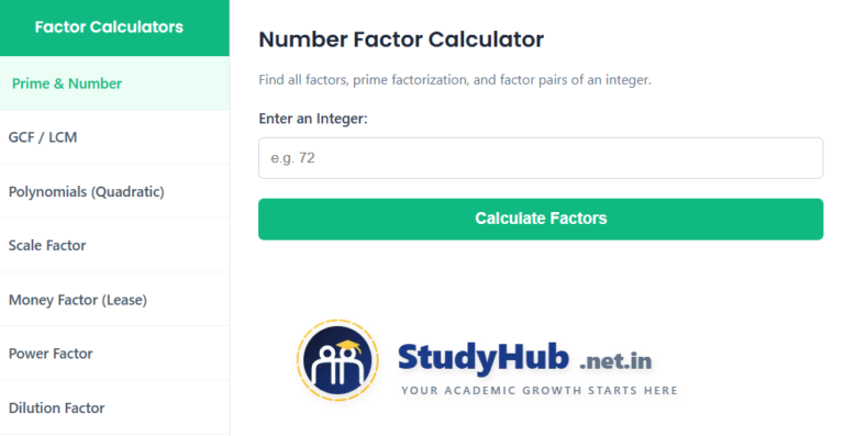 Area Calculator Free Factor Calculator: Prime, GCF, Polynomials & More