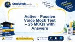 Active - Passive Voice Mock Test – 25 MCQs with Answers | StudyHUB