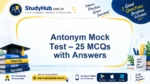 Antonym Mock Test – 25 MCQs with Answers | StudyHUB