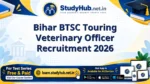 Bihar BTSC Touring Veterinary Officer Recruitment 2026