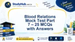 Blood Relations Mock Test Part 7 – 25 MCQs with Answers | StudyHUB