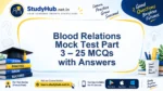 Blood Relations Mock Test Part 3 – 25 MCQs with Answers | StudyHUB