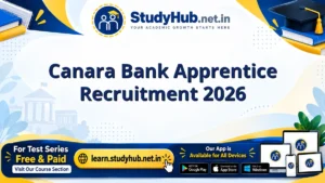 StudyHUB – Free Open Educational Resources Canara Bank Apprentice Recruitment 2026
