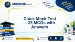 Clock Mock Test – 25 MCQs with Answers | StudyHUB