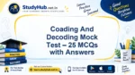 Coading And Decoding Mock Test – 25 MCQs with Answers | StudyHUB